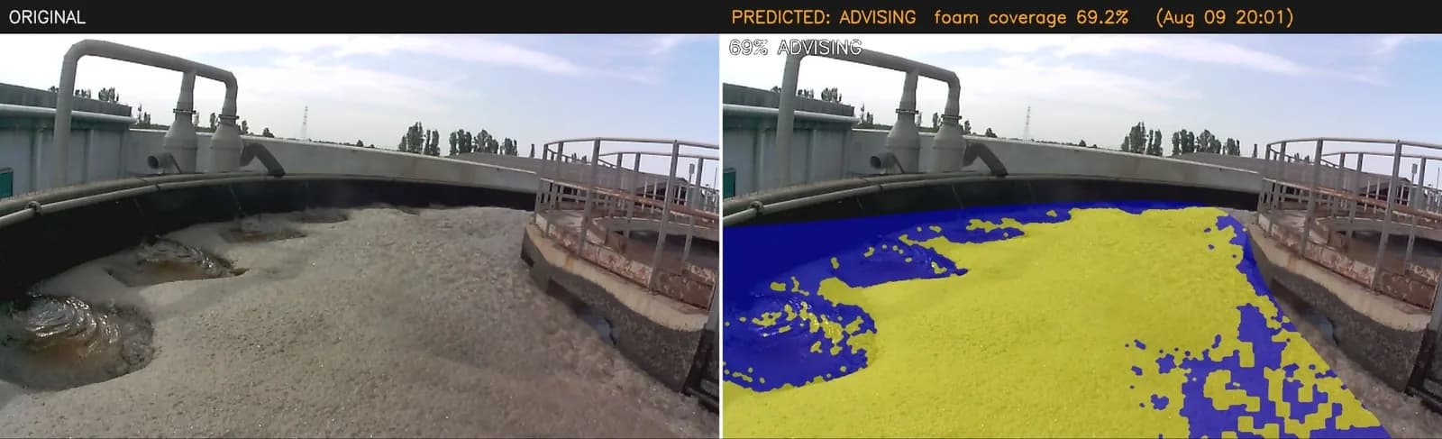 VisnLine camera view of the basin in SmartEnds OS